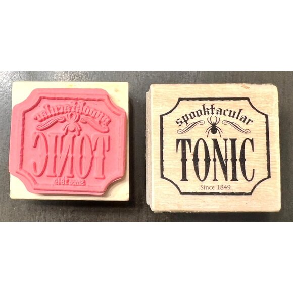 Vintage-Inspired CraftSmart Stamp "Spooktacular Tonic" - Picture 2 of 4